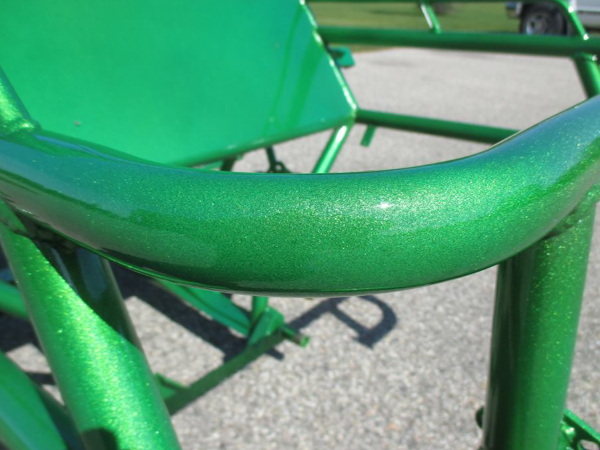 Green powder coat sand rail frame