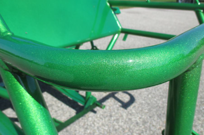 Green Powder Coating on a Frame