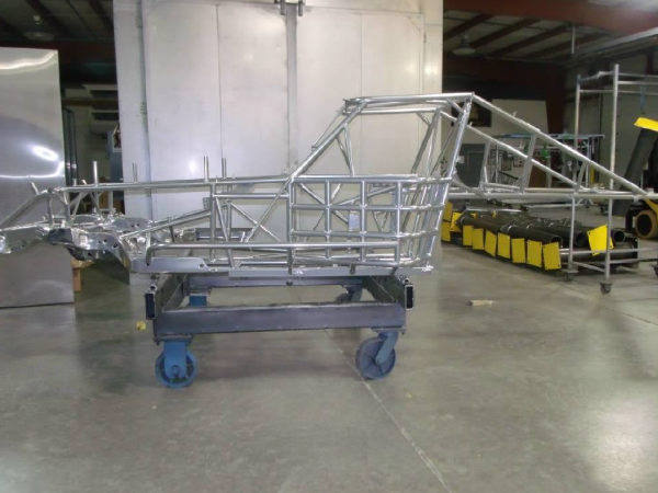 silver dune buggy powder coated